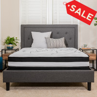 Flash Furniture CL-E230P-R-K-GG Capri Comfortable Sleep 12 Inch Foam and Pocket Spring Mattress, King in a Box 